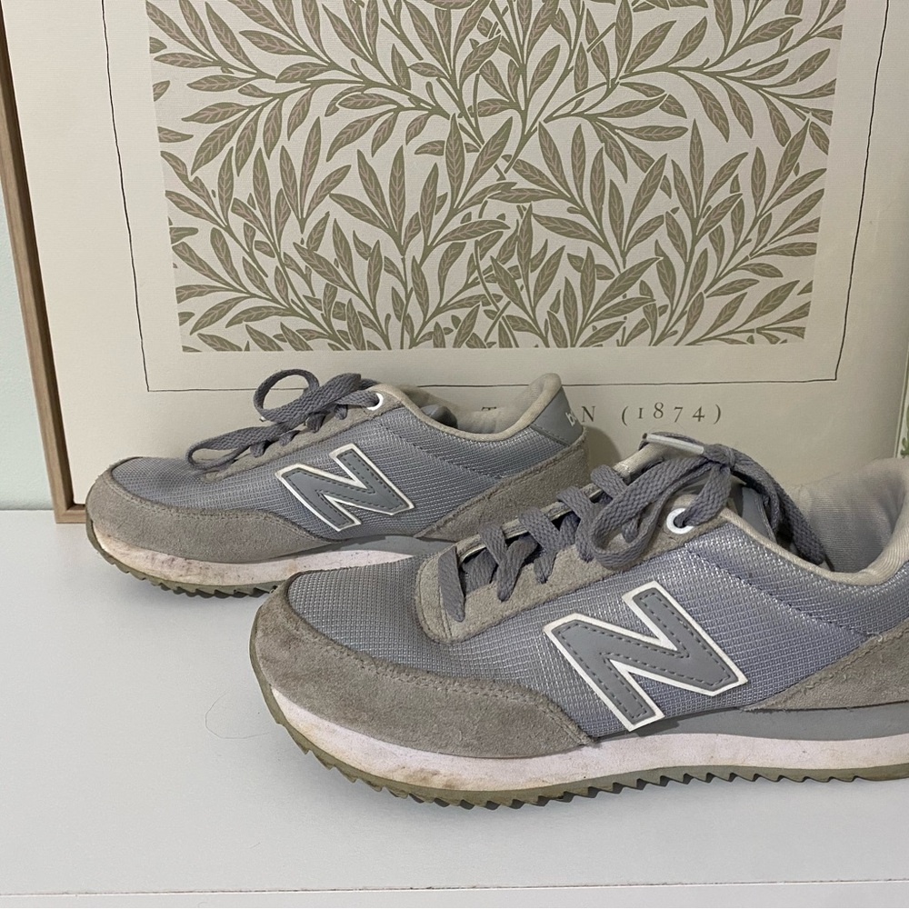 New Balance Women's Gray and White Sneakers
